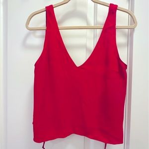 Aritzia red tank with open back